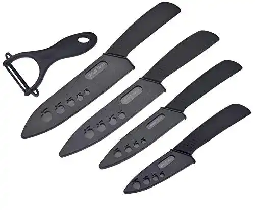 Keramikmesser-Set Wolf War, Keramikmesser Set mit Schutzhülle