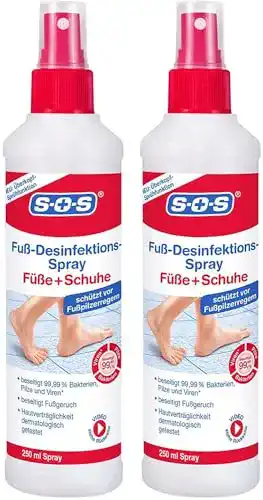 Fußpilz-Spray SOS Fuß-Desinfektions-Spray, 2 x 250 ml