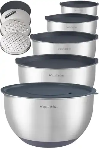 Rührschüssel (Edelstahl) Winzbacher ® Edelstahl Schüssel, 5er Set