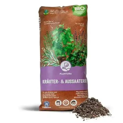 Anzuchterde Plantura Bio Kräuter- & Aussaaterde, 20 L, torffrei