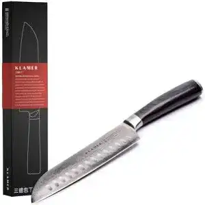 Santoku-Damastmesser KLAMER echter japanischer Stahl 18 cm