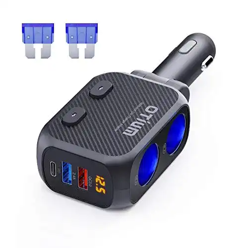 Die beste Zigarettenanzünder-Verteiler OTIUM QC 3.0 USB C 2026 Test Bestseller Zigarettenanzünder-Verteiler OTIUM QC 3.0 USB C