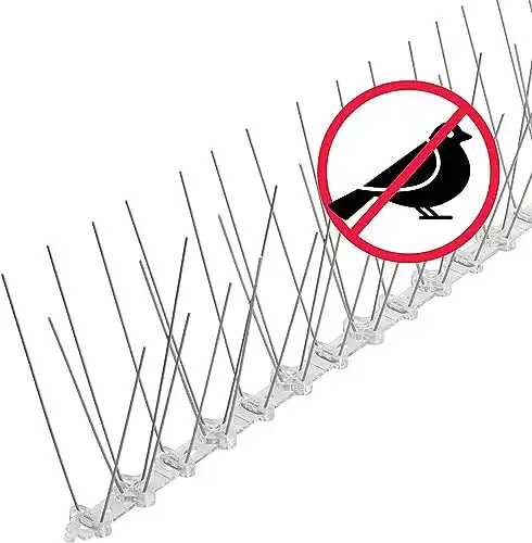 Taubenabwehr riijk 3 Meter Spikes vormontiert, Rostfrei
