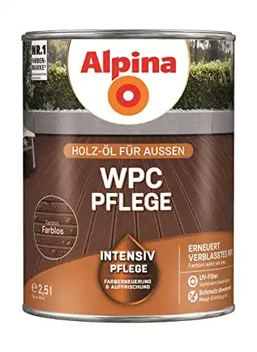 WPC-Pflegeöl Alpina WPC-Pflege Farblos 2,5 Liter