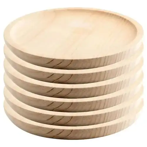 Holzteller Space Home MGE – Rund – Holzplatte – Fleischteller