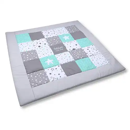 Die beste Patchworkdecke Amilian Krabbeldecke gepolstert mit Namen 2026 Test Bestseller Patchworkdecke Amilian Krabbeldecke gepolstert mit Namen