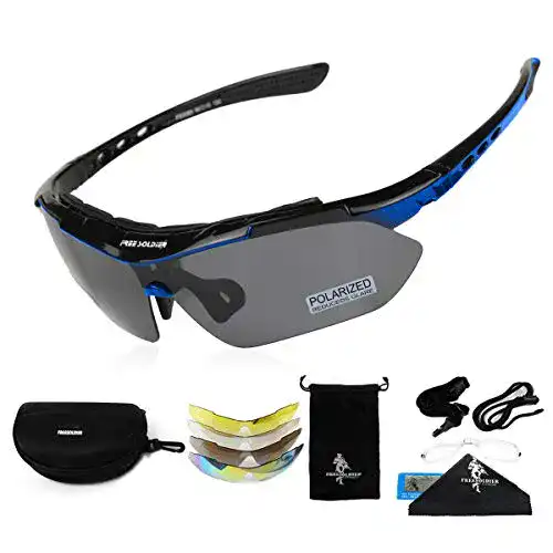 Fahrradbrille mit Wechselgläsern FREE SOLDIER Polarisiert