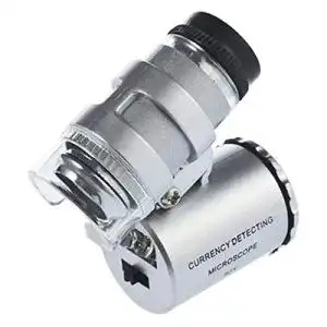 Taschenmikroskop KIMILAR Mini 60X LED Mikroskop, Lupe
