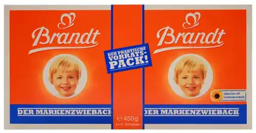 Zwieback Brandt Marken-, 10 x 450 g Packung