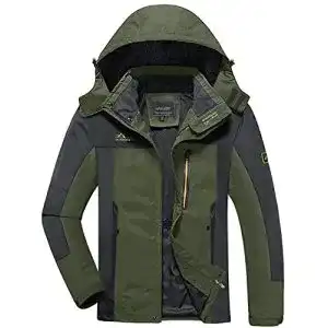 Angeljacke KEFITEVD Übergangsjacke Herren winddicht Jagdjacke