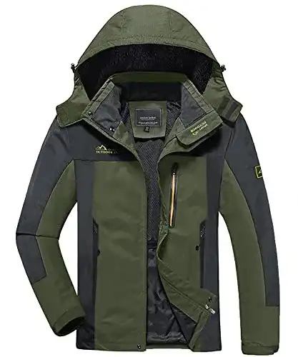 Angeljacke KEFITEVD Übergangsjacke Herren winddicht Jagdjacke