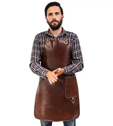 Grillschürze Leder Angus Stoke Premium Lederschürze Paul