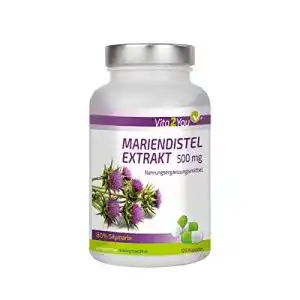 Mariendistel-Kapseln Vita2You Mariendistel Extrakt, 500mg/Kapsel