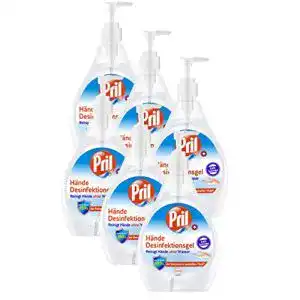 Desinfektionsgel Pril für Hände und Oberflächen, 6 x 480 ml