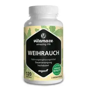Weihrauch-Kapseln Vitamaze, amazing life, hochdosiert, 120 Kaps.