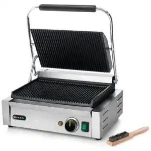Profi-Kontaktgrill Hendi, Regelbar bis max. 300°C, Edelstahl