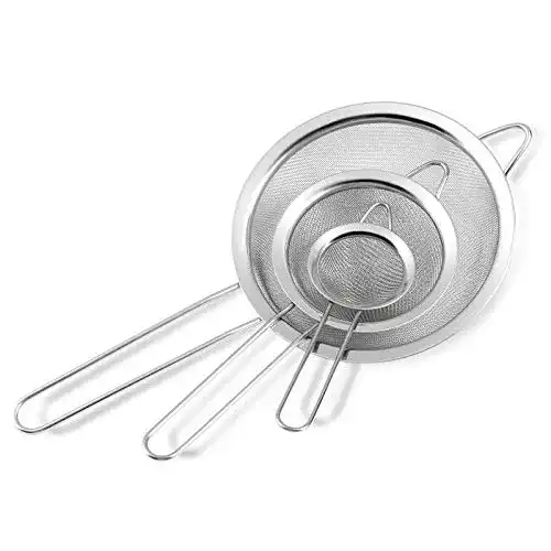 Die beste Küchensieb GWHOLE Sieb Feinmaschig Mehlsieb Set 7/12/18 cm 2026 Test Bestseller Küchensieb GWHOLE Sieb Feinmaschig Mehlsieb Set 7/12/18 cm