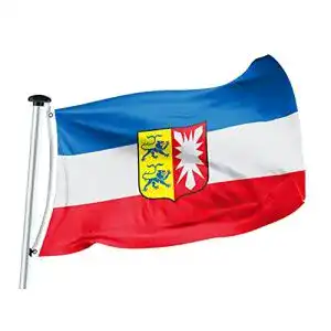 Schleswig-Holstein-Flagge FLAGLY Glanzpolyester mit Ösen