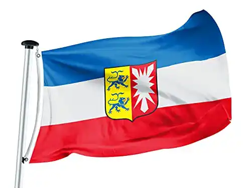 Schleswig-Holstein-Flagge FLAGLY Glanzpolyester mit Ösen