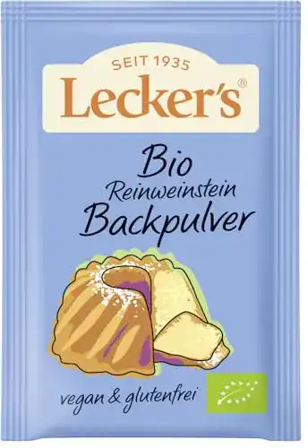 Backpulver Lecker Bio Reinweinstein (6 x 84 gr)