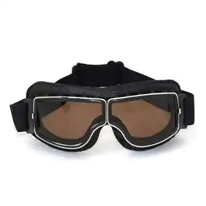 Motorradbrille (retro) FLKAYJM Vintage Motorradbrillen Schutzbrille