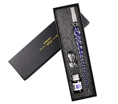Glasfeder AOKUY Glasstifte-Set Kalligraphie-Stift Schreiben