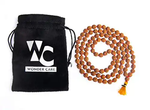 Rudraksha Wonder Care Authentische Mala 6 mm 5 Gesichter 108
