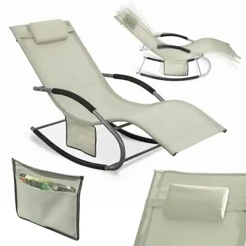 Sonnenliege SoBuy OGS28-MI Swingliege mit Tasche