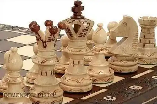 Schachbrett Unbekannt Schach-Set aus Holz, in Kassette, 54 cm