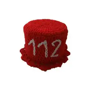 Klopapierhut Storchenlädchen Klohut, rot, Feuerwehr 112 Klohüte