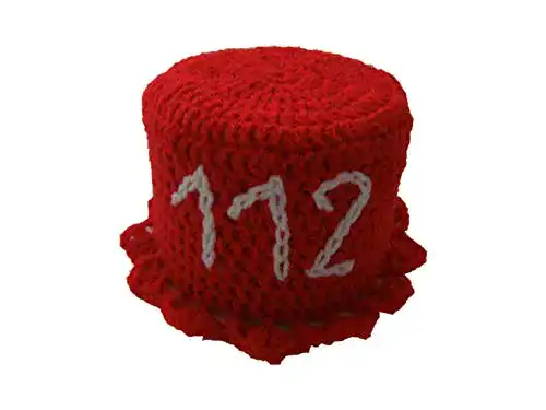 Klopapierhut Storchenlädchen Klohut, rot, Feuerwehr 112 Klohüte