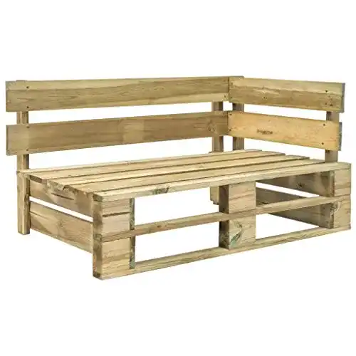 Garteneckbank (Holz) vidaXL Holz Gartenbank Holzbank Sitzbank