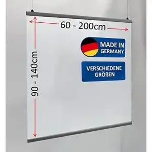 Spuckschutz hängend 120 cm breit MyMaxxi Alu-Klemmschiene