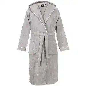 Bademantel Herren LAYNENBURG Frottee – Kapuze – Lang – 100% Baumwolle