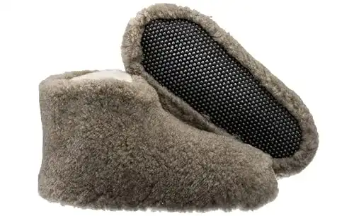 Lammfell-Hausschuhe ESTRO Herren Damen, mit Fell Schafwolle