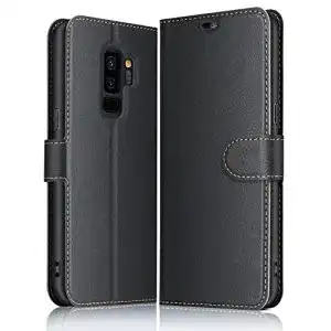 Samsung-Galaxy-S9-Plus-Hülle ELESNOW, Premium Leder Flip