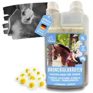Hustensaft Pferd EMMA – Sirup Bronchialkräuter Pferd Thymian Fenchel