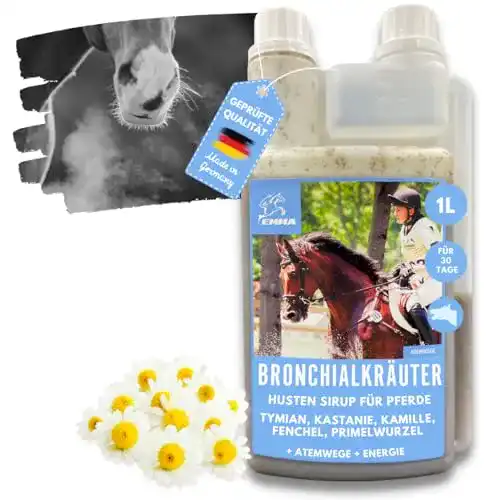 Hustensaft Pferd EMMA – Sirup Bronchialkräuter Pferd Thymian Fenchel