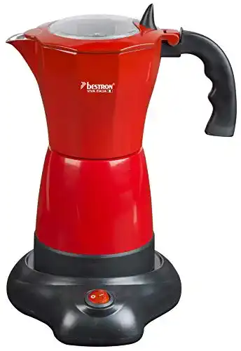 Elektrischer Espressokocher Bestron, mit Basis, Viva Italia, 180 ml