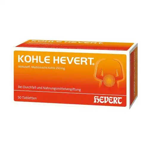 Durchfalltabletten Hevert Kohle Tabletten, 50 St. Tabletten