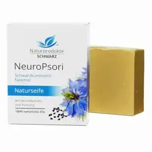 Seife Naturprodukte Schwarz – NeuroPsori, Ohne Palmöl, 100g