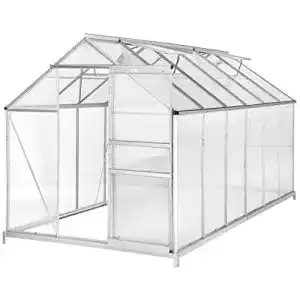 Gewächshaus mit Fundament TecTake Aluminium Gewächshaus