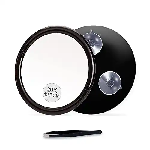 Kosmetikspiegel mit Saugnapf B Beauty Planet, 20fach, rund