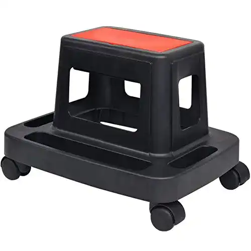 Fahrbarer Gartensitz Wakects Rollsitz Belastbar bis 150kg