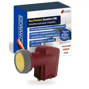 Schwaiger-LNB SCHWAIGER 418 Quattro LNB mit Sun Protect