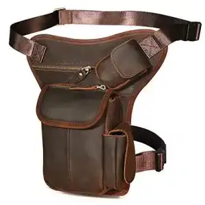 Motorrad-Beintasche Le’aokuu Herren Echtes Leder