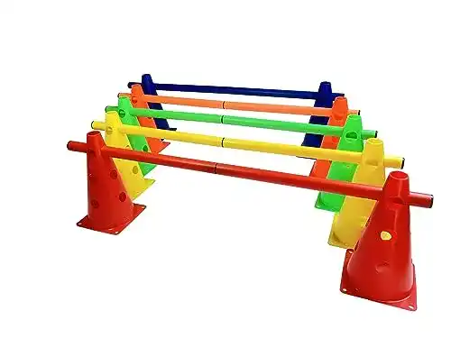 Hürden LA-24 5er Set Steck 23 cm, Kegel für Agility in 5 Farben