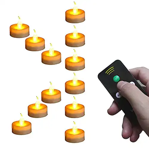 LED-Teelichter mit Fernbedienung Wilrigir Flammenlos mit Timer