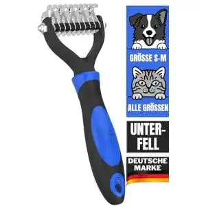 Katzenbürste DEZENDO ® Unterfellbürste für Hunde & Katzen