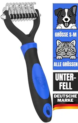 Katzenbürste DEZENDO ® Unterfellbürste für Hunde & Katzen